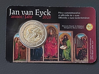 2 euro 2020 Belgium "Jan van Eyck" ; coincard.