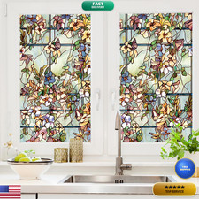 Artscape Trellis Privacy Window Film Vibrant Colored Pattern Non-Adhesive Uv