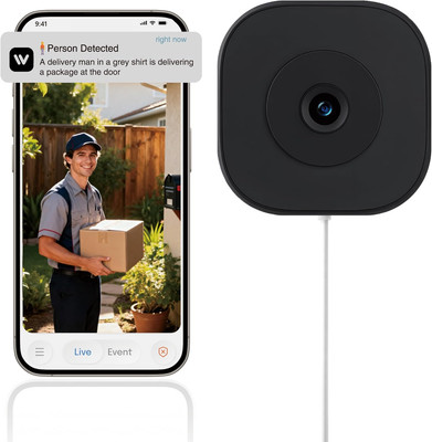 2K Window Camera, 2.4G Wifi Smart Window Security Camera with AI Motion Detectio