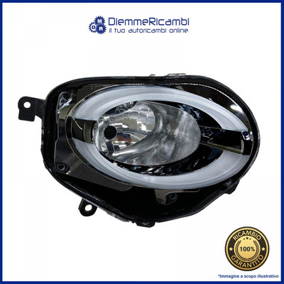 Scheinwerfer Projektor Vorne Rechts Manuell LED Schwarz DX - Für Fiat 500 15