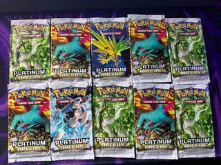 Pokemon TCG Platinum Arceus Pack Open/Empty Lot Of 10 EMPTY