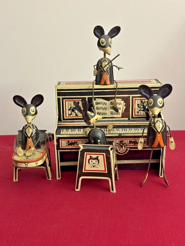 1930's LOUIS MARX & CO. ANTIQUE RARE TIN LITHO WIND-UP MERRY MAKERS BAND