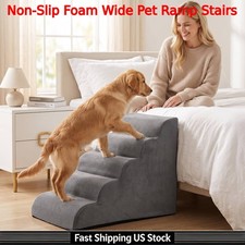 Stable Foam Pet Step Wide with Non-Slip Cover for Sofa and Bed Pet Ramp Stairs
