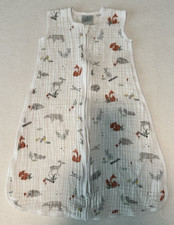 Aden Anais M 6-12 Mths Naturally Eco Forest Sleeping Bag Sack 100 Cotton Musl
