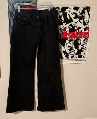 HANDMADE RUST CADET RAW DENIM JEANS MENS 32-34 HIGH QUALITY WASHED BLACK