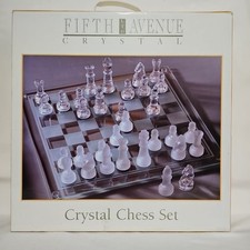 Fifth Avenue Crystal Chess Set In Original Package Beautiful