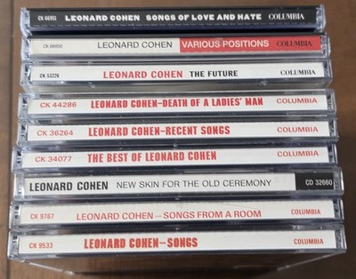LEONARD COHEN 9 CD LOT - Songs From/Love Hate/Various Positions/Songs/Recent +++