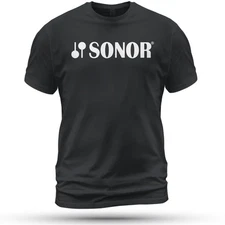 SONOR Drums Music Logo T-Shirt Size S-5XL Made in USA