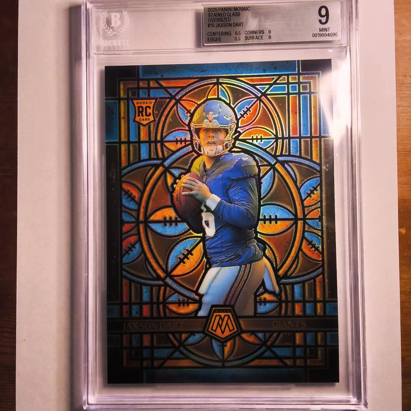 2025 Panini Mosaic Stained Glass Jaxson Dart Oversized Graded Mint