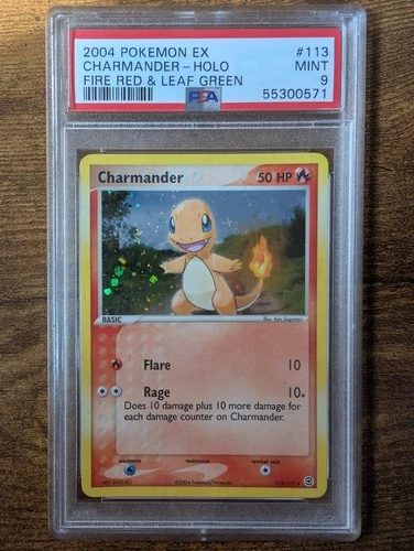 Pokemon Charmander Holo Fire Red Leaf Green 113/112 Secret Rare 2004 PSA 9 MINT