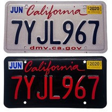 California Ca Cursive And Legacy Plate Wrap Diy Kit White Yellow Red Reflective California Ca Cursive And Legacy Plate Wrap Diy Kit White Yellow Red Reflective
