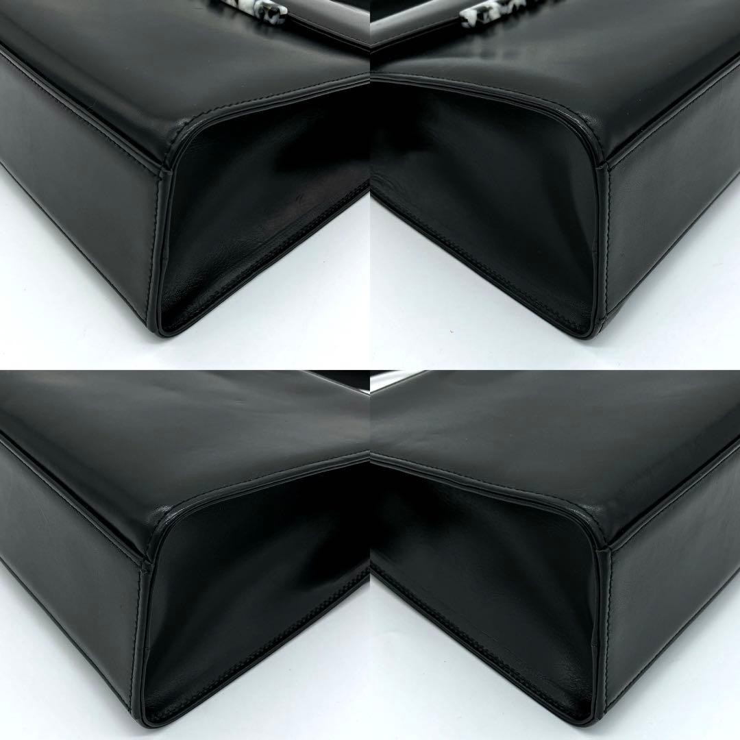 Valentino Garavani 2Way Leather Bag Black Women's Hand/Shoulder Purse Excellent thumbnail 6