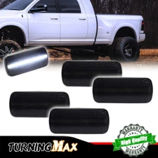 4PCS/Set Front Rear White LED Side Marker Light Lamps For 10-18 Ram Double Wheel