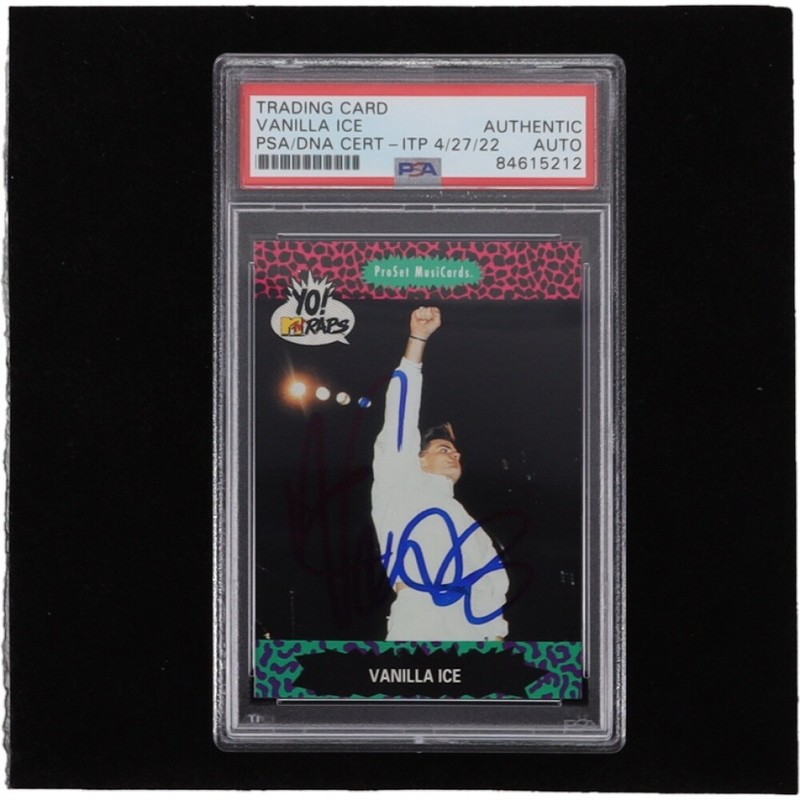 Vanilla Ice Signed 1991 YO! MTV Raps Complete Series #87 (PSA) - B