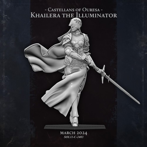 Khailera the Illuminator 28mm/32mm Walker kit proxy for Grimdark tabletop