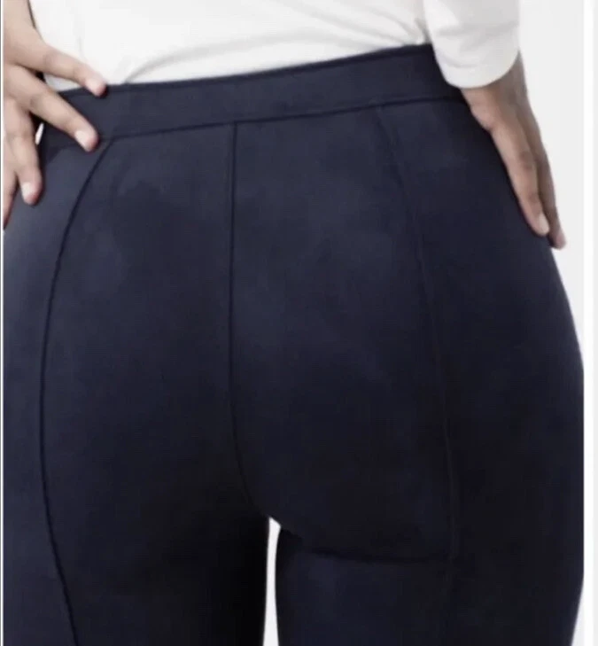 LEGGINGS SPANX imitación gamuza cintura alta-azul marino-#20322-talla mediana regular Foto 2 de 4