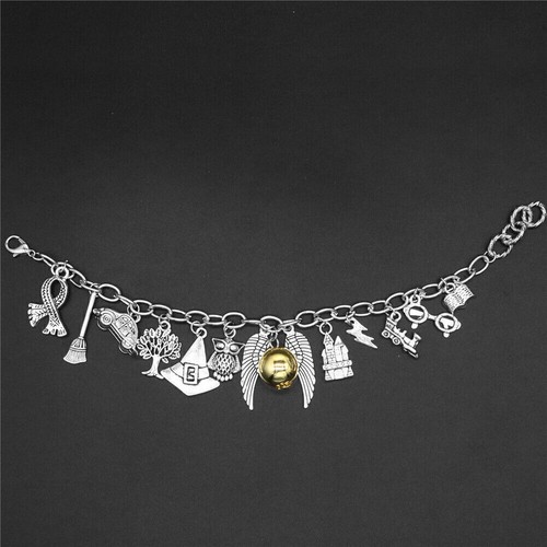 Harry Potter Bettelarmband 12 Anhängern Silberfarben Armband Geschenk Unisex ◈ - Bild 4 von 13