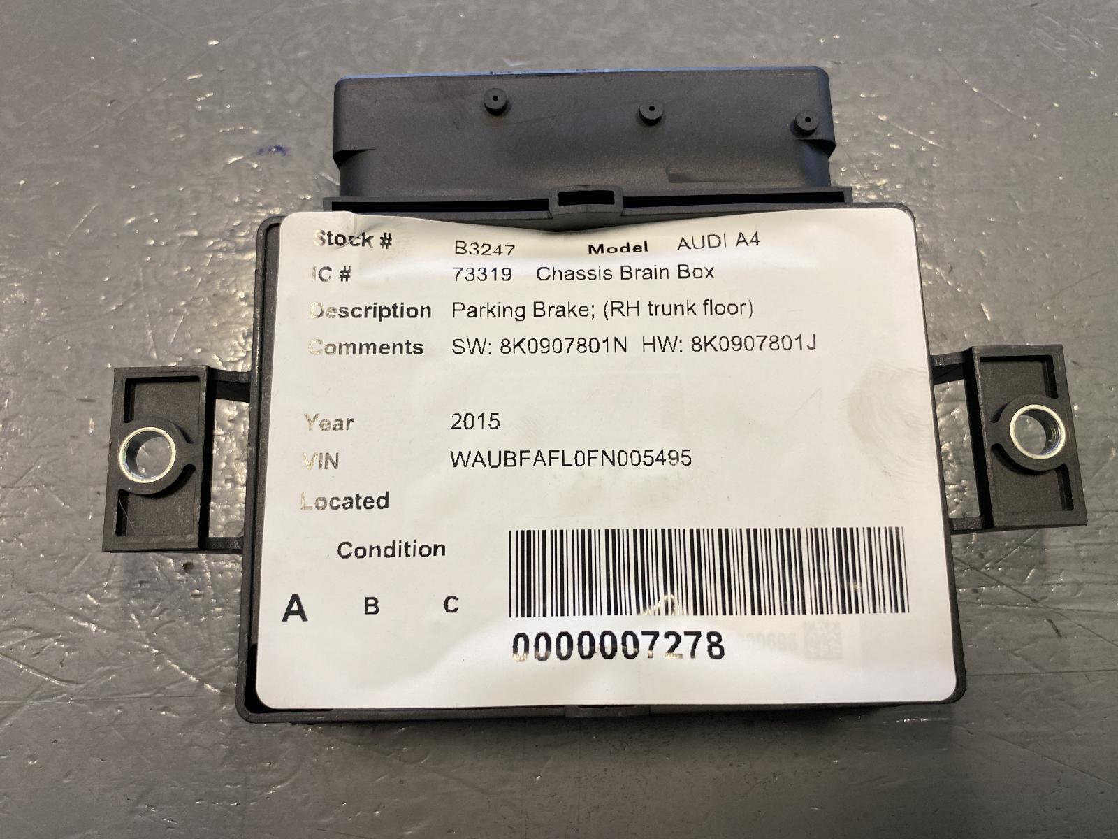 AUDI AUDI A4 Parking Brake Module 8K0 907 801 N eBay