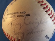 tony conigliaro Signed 1963 Wellsville Team Autographed Ball JSA Letter Red Sox