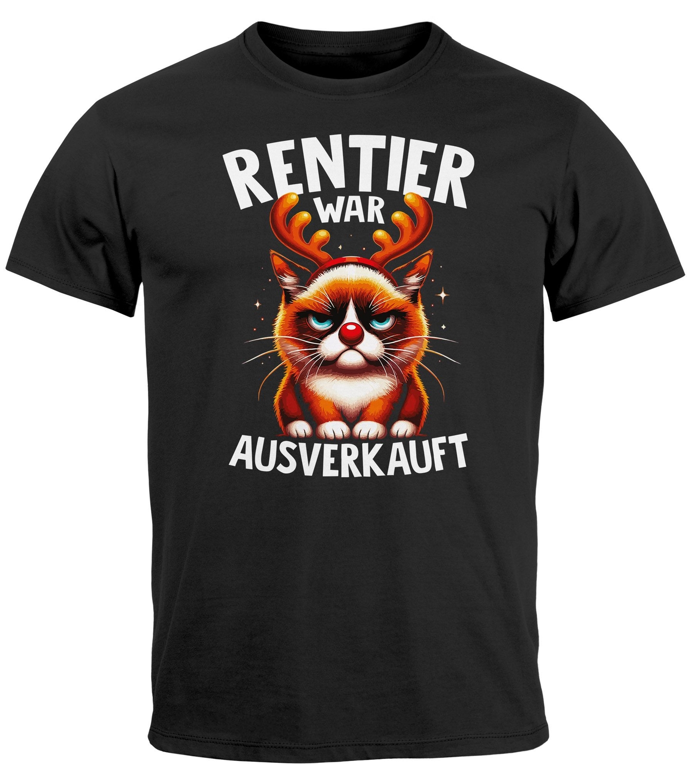 Mens Christmas Reindeer Was Sold Out Moose Saying Funny Duck T Shirt XMAS