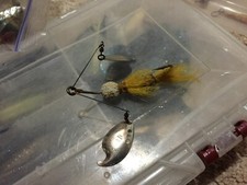Fishing lure vintage old antique Shannon Twin Spinner rare whiptail? blades