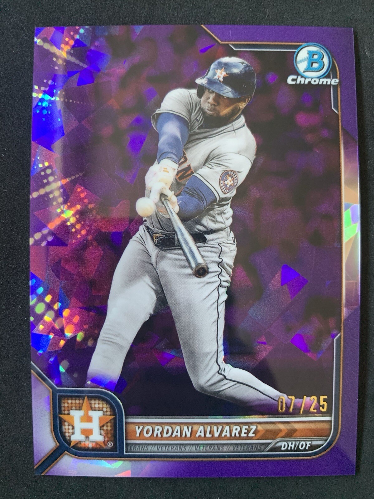 2022 Bowman Chrome Sapphire Yordan Alvarez #36 Purple /25 Astros