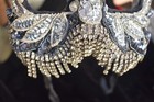SILVER & BLACK 80s vintage handmade rhinestone crystal CHARLES MONIZ mask masque — photo 10