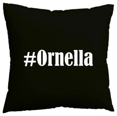 Kissenbezug #Ornella I love Ornella Schwarz 106740
