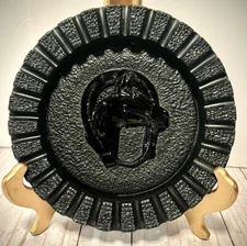 Beautiful Black Horse Head Ashtray by Imperial Glass MCM Vintage Art Deco