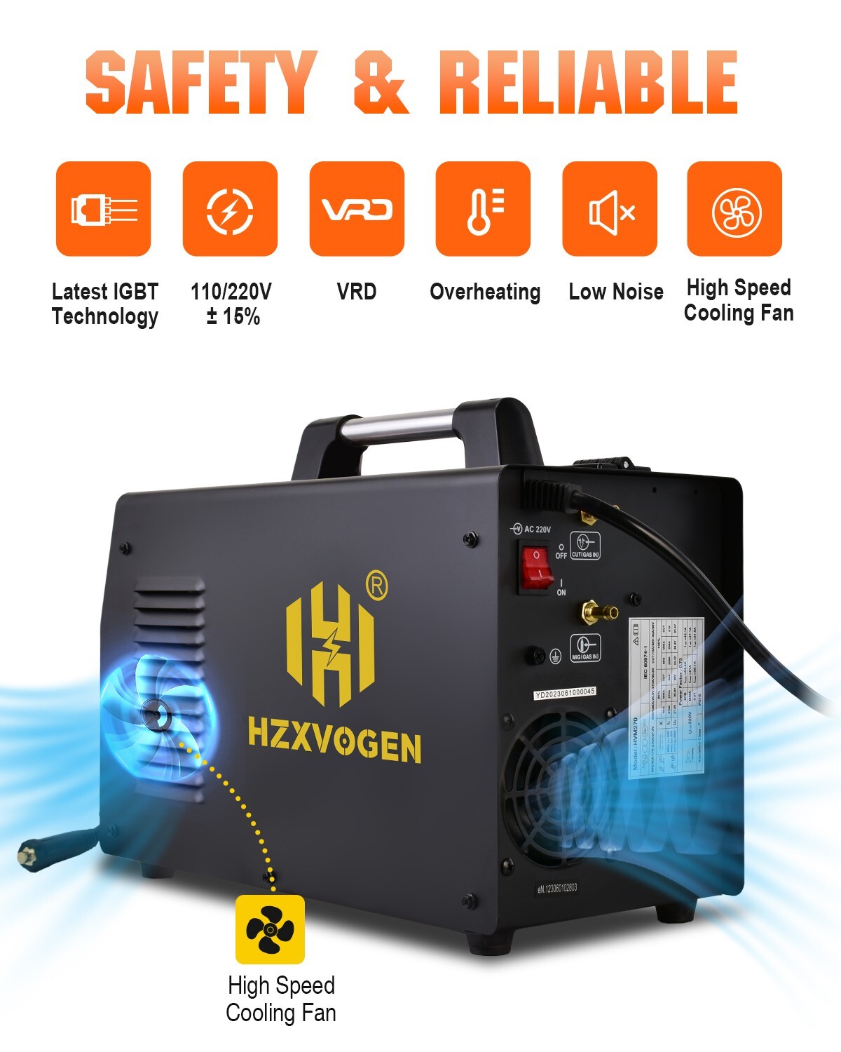 5in1 MIG CUT TIG MMA Welder 220V 250A Gas/Gasless Welding Machine