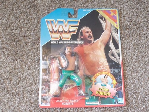wwf JAKE THE SNAKE ROBERTS W/SUMMERSLAM CARD HASBR...