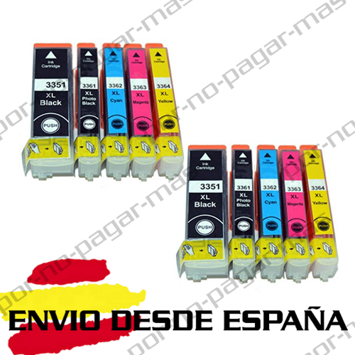 10 CARTUCHOS DE TINTA COMPATIBLE NON OEM PARA EPSON XP 540 | XP 640 T33 |  eBay