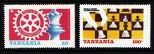 Tanzania 1986 Chess Championships and Rotary SG461-62 Mint