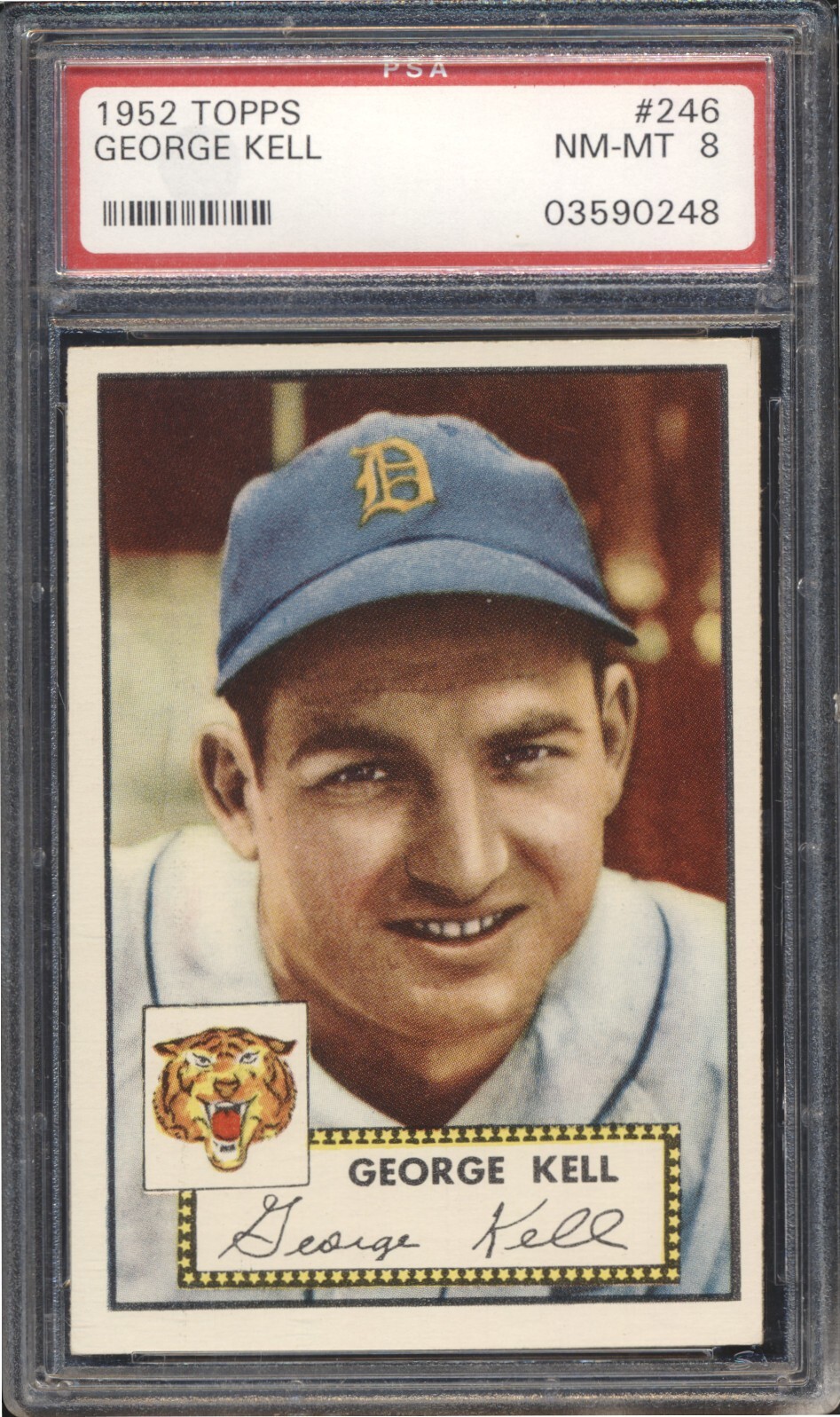 1952 Topps Baseball George Kell #246 PSA 8 DETROIT TIGERS HOF POP 46 SEE NOTE