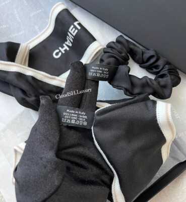 Auth Chanel 22B CC Logo Black Hair Tie & Bow - BNIB | eBay display picture 2
