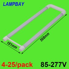 Tubo de luz LED en forma de U 2 pies 20 W U Curvado Retrofit Bombilla Lámpara fluorescente 110V-277V