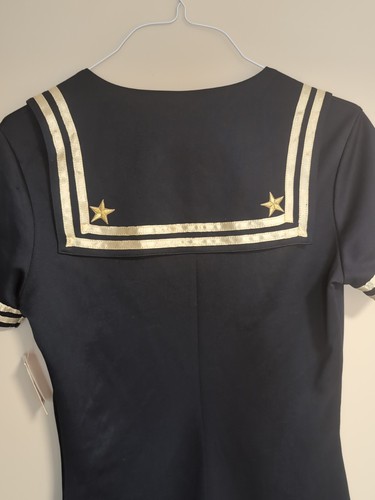 Costume da marinaio vestito blu navy con bordo oro taglia media - Foto 7 di 10