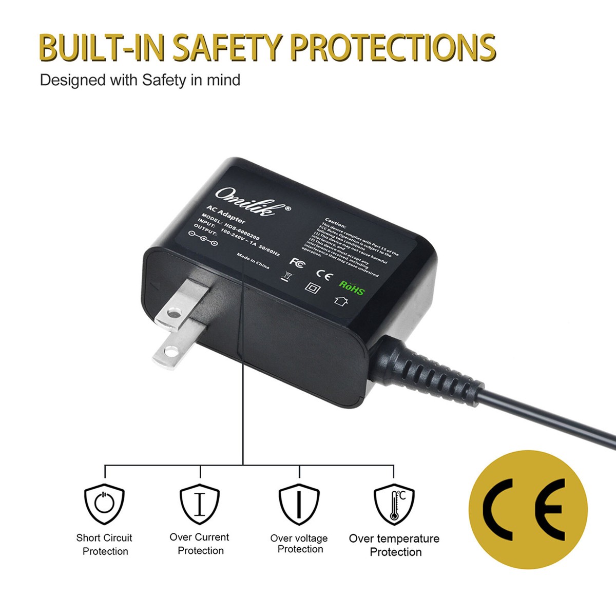 PK Power 5V AC Adapter Charger For NuVision Duo 11 TM116W725L 11.6" Windows 2-in-1 Tablet - Foto 8