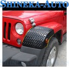 FOR 2007-17 JEEP WRANGLER JK 2PCS FRONT FENDER DECOR COVER TRIM PROTECTOR GUARD