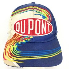 Vtg Jeff Gordon DuPont Cap Swirl All Over Nascar Racing Snap Back Baseball Hat