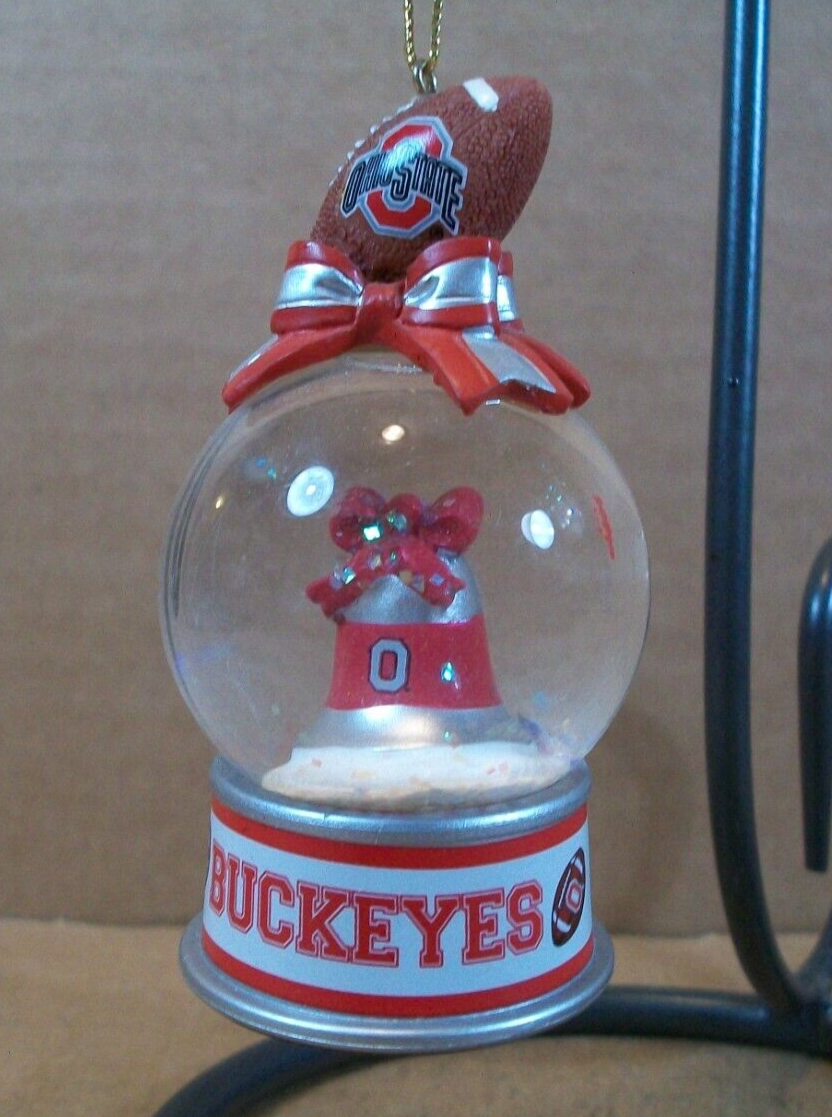 Danbury Mint Ohio State Buckeyes Snow Globe Ornament Christmas