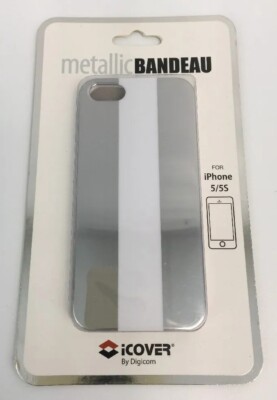 For Apple iPhone 5 5s  Case Cover Slim Durable Silver White Stripe