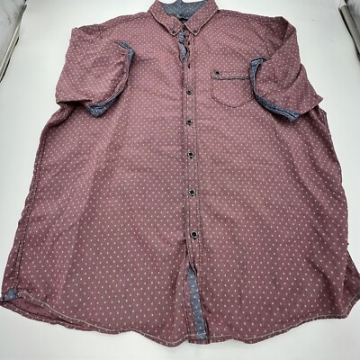 Engbers Regular Fit Red Short Sleeve Shirt Men s Size 3XL