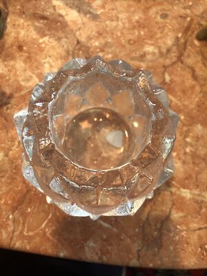 Orrefors Sweden Crystal candle holder