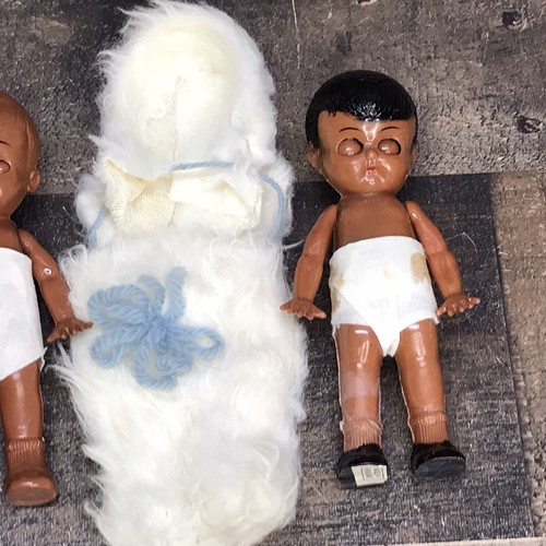 1950’s Dime Store Baby Doll Lot of (3) Hard Plastic 6” Tall Made in Hong Kong - Picture 6 of 12