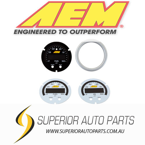 AEM XSeries Oil/Fuel Pressure Gauge Accessory Kit Silver/White Face 30