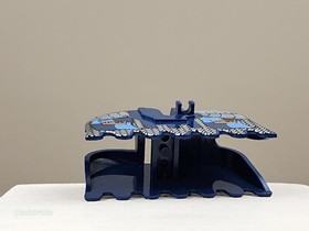 LEGO Castle Horse Barding Blue Gold Crown Silver Mail 2490pb90 7094 Armor NEW