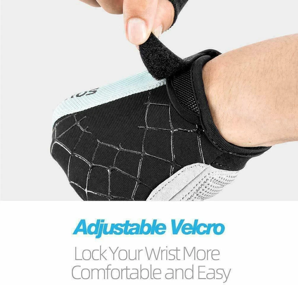 ROCKBROS Half Finger Sports Bike Cycling Gloves Fingerless Non-Slip Shockproof - image 4 of 4