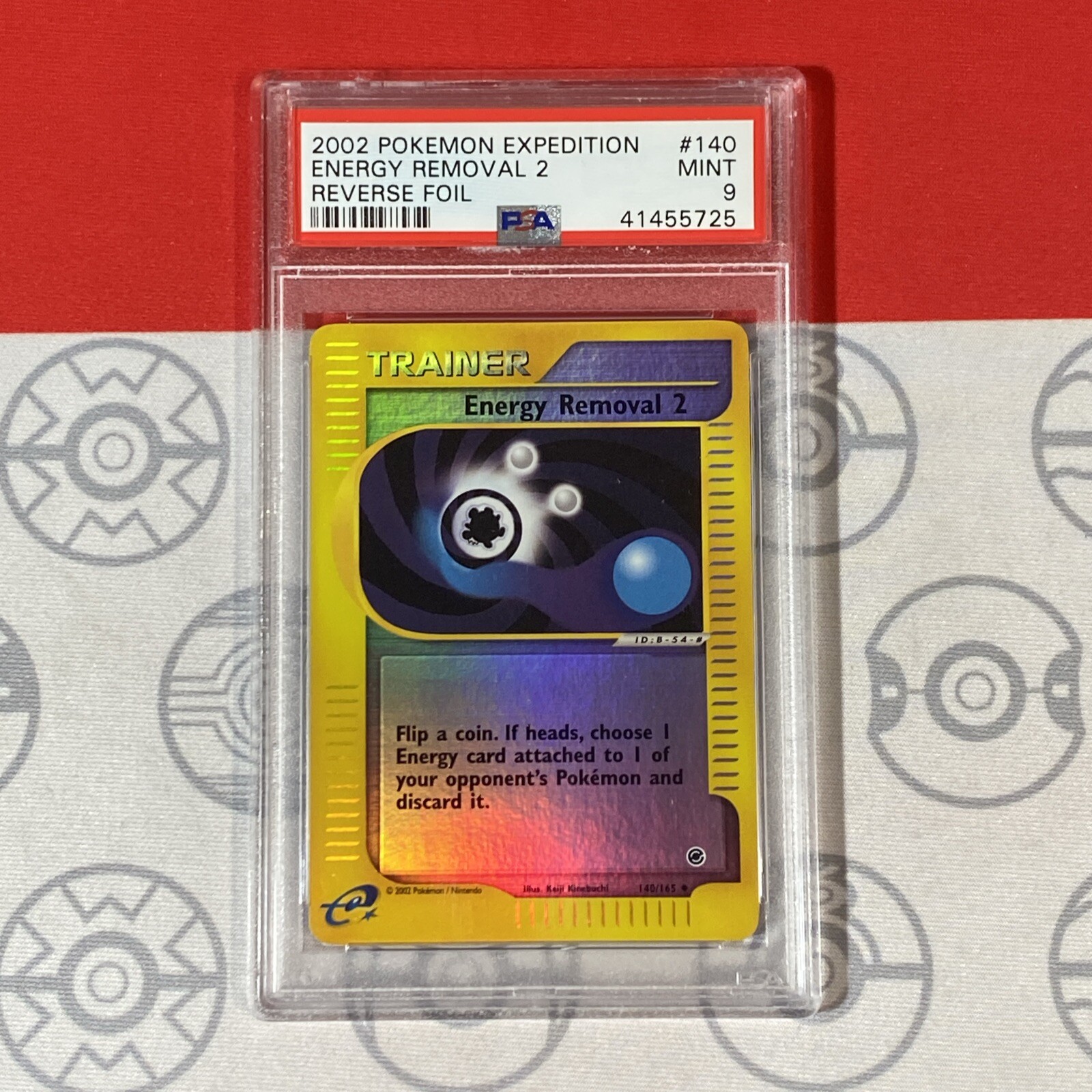 PSA 9 Energy Removal 2 140/165 Reverse Holo 2002 Pokemon Expedition 41455725