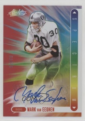 2024 Panini Absolute Spectrum Signatures Red 3/75 Mark van Eeghen Auto 0c3